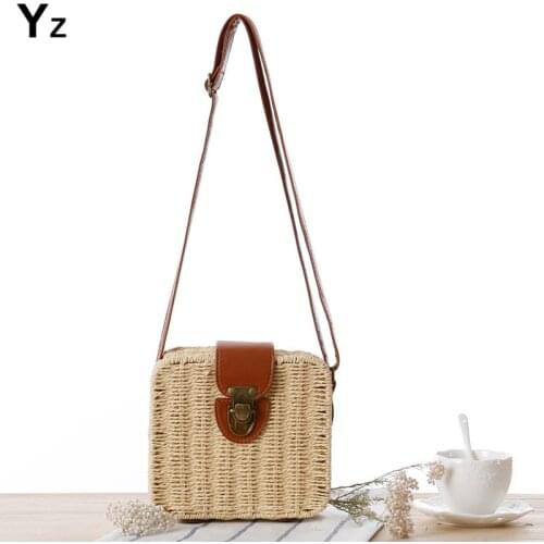 Aaby 2021 Straw Beach Bag Handmade Woven Round Rattan Bag Women Summer Bali Bohemia Shoulder Bag Crossbody Bag