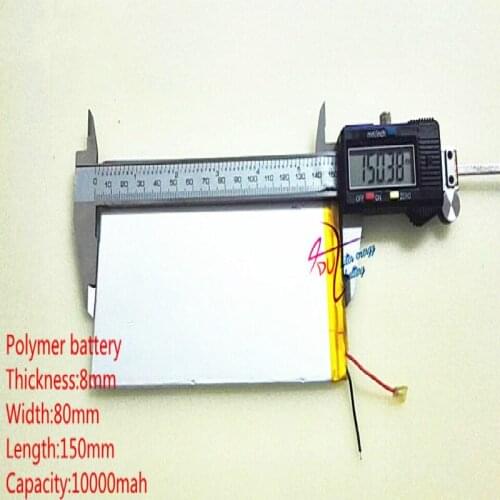 Free shipping 3.7 V 10000 mah tablet battery brand tablet gm lithium polymer battery 8080150