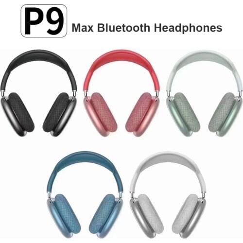 P9 Max Earphones Wireless Bluetooth Headphones TWS Earbuds Subwoofer WithMicrophone Handfree Gaming Headset Noise Canceling Bass