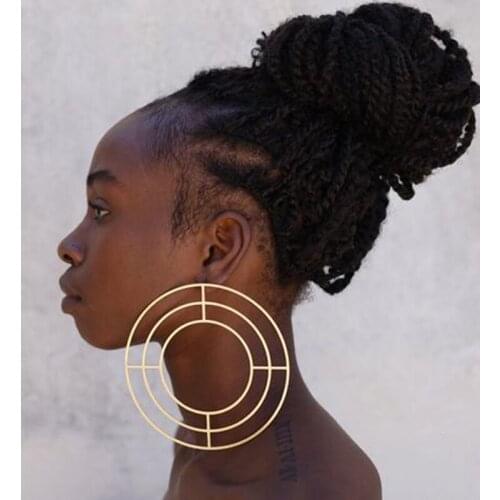 Geometric Oversized Earrings. Geometric Earrings. African Earrings, Statement Earrings. Large Hoop Earrings. Hoop Earrings