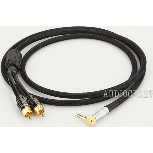 HiFi cable audio RCA cable Audio signal wire plug 3.5mm aux plug convert two RCA plug