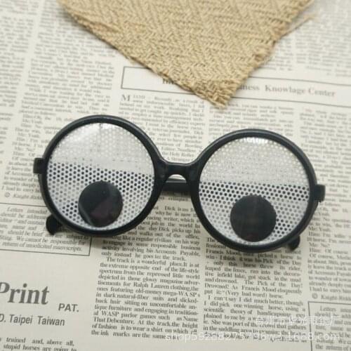 1pcs Funny Creative Cute Will Turn The Eyeball Round Frame Glasses Birthday Party Glasses Eyewear Sunglasses Novelty Toys Gifts