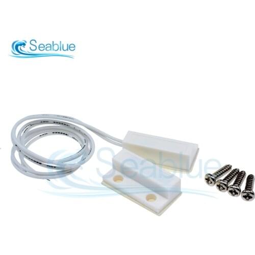 1 Pair MC-38 MC-38A Wired Door Window Sensor Magnetic Switch Home Alarm System Detector Normally Open/Normally Closed
