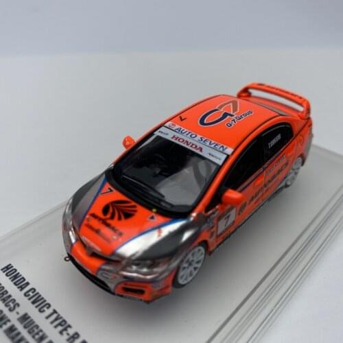 IN NO 1:64 Honda Civic Type-R fd2 7 painting 2012 Mugen power cup Alloy model car Metal toys for childen kids diecast gift