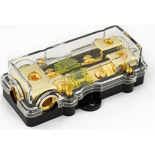 Car audio modification one out of two insurance liner fuse splitter pure copper car audio amplifier subwoofer modification