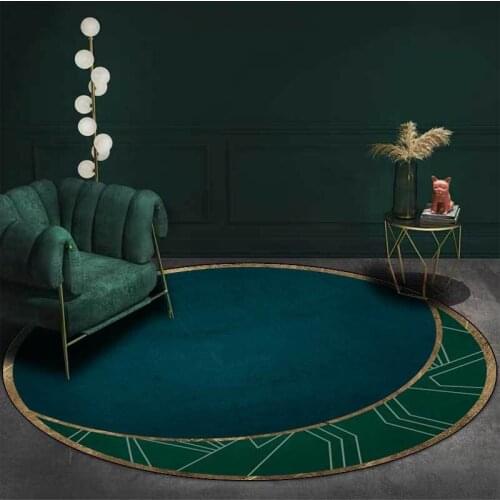 Fashion Stitching Semi-circular Arc Geometric Lines Living Room Bedroom Hanging Basket Chair Round Floor Mat Carpet