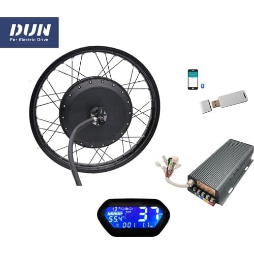 QS 273 4000w V3 Spoke Hub Motor Moped Rim 18" 19" 21" With 200A Sine Wave Controller and Hall Display For Motobike