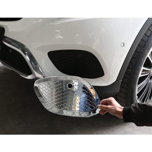 Car Front Fog Lamp Light Cover Trim 2pcs For Mercedes Benz GLC Class X253 GLC200 GLC250 GLC300 2015-2017