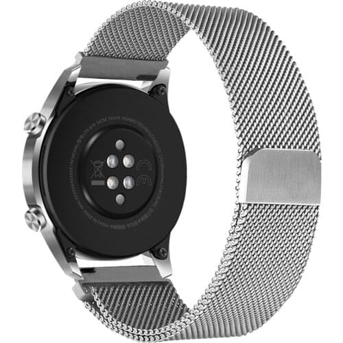 Watch Band Stainless Steel Mesh Watch Band Strap Wristband Replacement Compatible with HUAWEI WATCH GT 2/HONOR MagicWatch 2