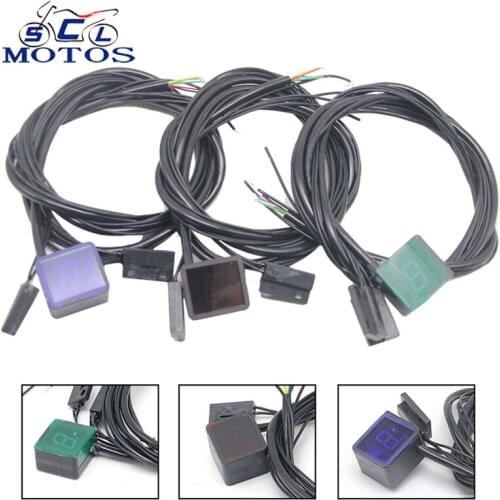 Sclmotos-Universal Motorcycle ATV Vehicles Digital Gear Indicator LED Display Monitor Shift Lever Sensor Motorbike Tool Racing