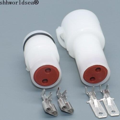 Shhworldsea 2 pin 6.3mm auto waterproof wire electrical round housing plug connector 6180-2541 6189-0274