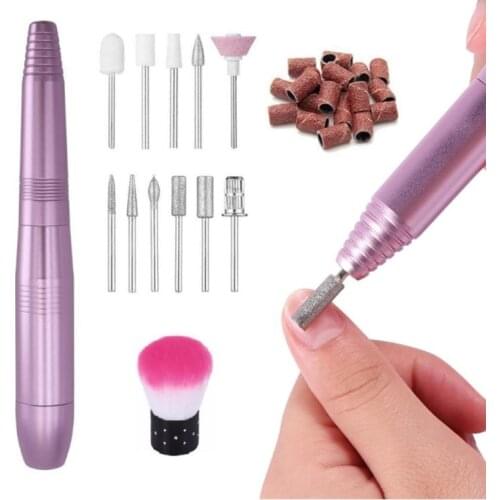 USB Electric Nail Drill Machine Manicure Mini Portable Strong Nail Polisher Grinder Sander Pedicure Manicure Nail Art Tools Kit