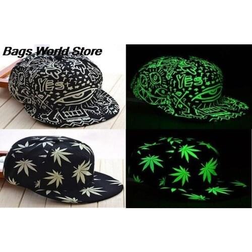 Funny Light In The Dark Fashion Fluorescence Baseball Cap Women Men Caps Luminous Sport Hip Hop Cap Hat