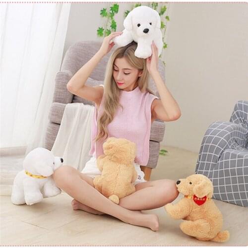 1Pcs 20*10*15cm Super Lovely Simulation Love Teddy Dog Plush Doll Toy Juguetes Brinquedos For Child Kid Birthday Festival Gifts