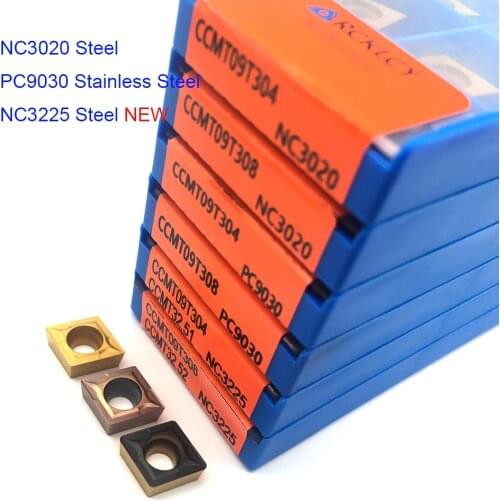 10PCS CCMT09T304 NC3020 PC9030 CCMT09T308 high quality carbide insert Internal turning tools insert CNC latter tool