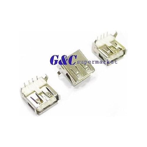 10PCS USB Type A Female Socket A/F 90 degree Female Socket DIY electronics