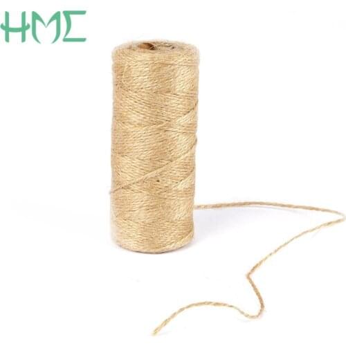 100m Natural Jute Twine Burlap String Hemp Rope For DIY Craft Decoration Gift Wrapping Cords Thread Beading Wire Jewelry Making