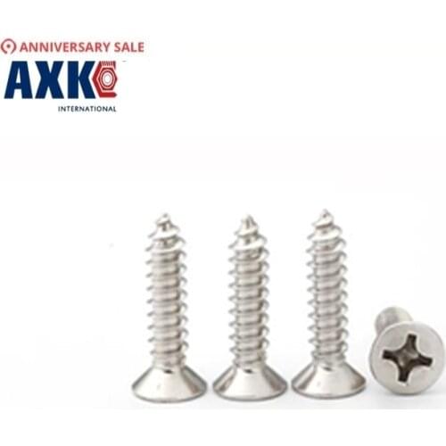 100pcs/lot M1*3 M1.2*3-6 M1.4*3-8 M1.7*4-10 M2*4-12 stainless steel phillips flat head countersunk self tapping small screws