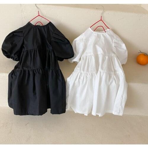 2021 Korea style girls dress fashion cotton summer girls dresses