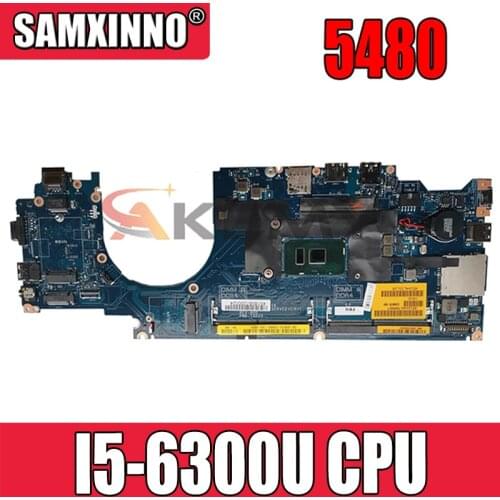 Akemy For Dell Latitude 5480 Laptop Motherboard With SR2F0 I5-6300U CPU CN-0RH40R 0RH40R RH40R LA-E081P