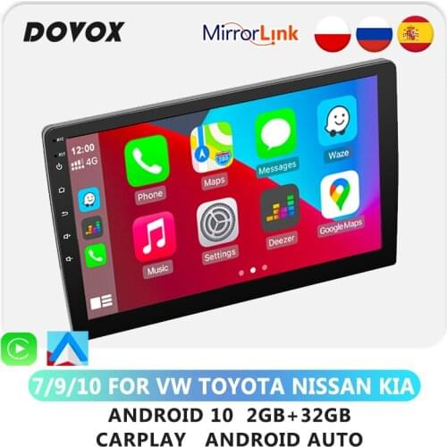 DOVOX Android Auto CarPlay Car Radio GPS 2Din Autoradio Stereo 7/9/10 Inch Car Multimedia Player 7/9/10Inch For VW Toyota Nissan
