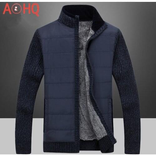 Brand Clothing Fashion Sweater Men Cardigan Winter Knitwear Thicken Warm Mens Cardigans Sweaters Plus Size