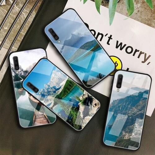 Natural view Tempered Glass Case For Samsung Galaxy A10S A10E A20S A20E A30S A40 A50S A60 A70 A80 A90 A6 A7 A8 Shell