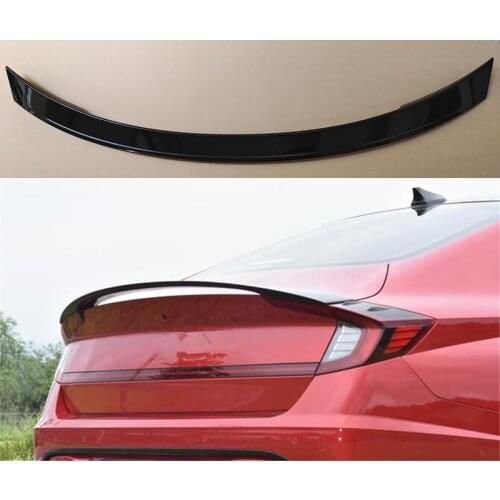 FOR Auto Spoiler Accessories Hyundai NEW Sonata 2019 2020 2021 ABS Material Car Trunk Rear Lip WING Tail FIN Refit Sonata 10