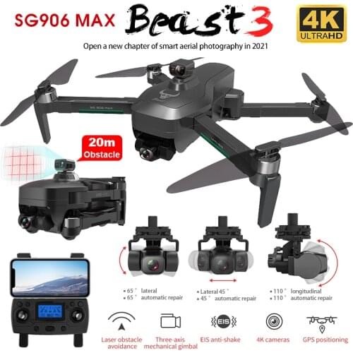 Drone SG906 MAX Beast 3 GPS 3-Axis Gimbal 4K FPV 5G WIFI Dual Camera Professional drone 4k 50X Zoom Brushless Quadcopter VS F11