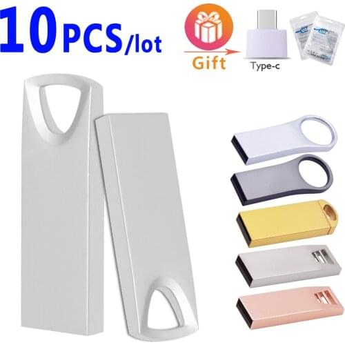 10pcs/lot USB 2.0 flash drive 64 gb 32 gb pendrive 16gb 32gb 128gb usb stick pen drive flash usb disk free costom logo best gift