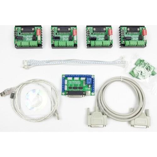 CNC Router mach3 4 Axis Kit,TB6560 4 Axis Stepper Motor Driver Controller Board,for nema23 two-phase,3A stepper motor