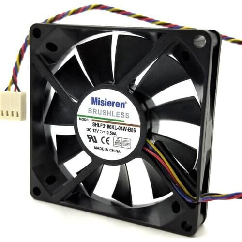 8015 Cooling Fan 12V 0.50A 80X80X15mm PC CPU Case Cooler Fans 8cm 4 Pin Temperature Control Computer Machine Box Cooling Fan