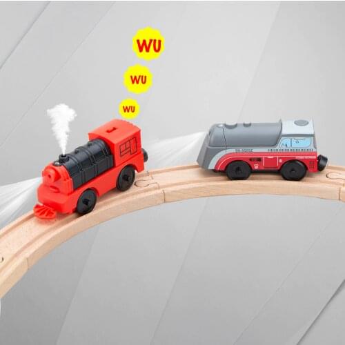 Powerful Electric Locomotive Train Set for Wooden Track Railway Compatible With BRIO And Main Brand Track Railway
