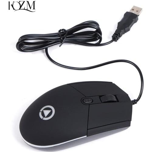 V6 USB Wired Mouse LED Colorful Breathing 1600DPI Optical Computer Mini Mouse For PC Laptop Office Mice