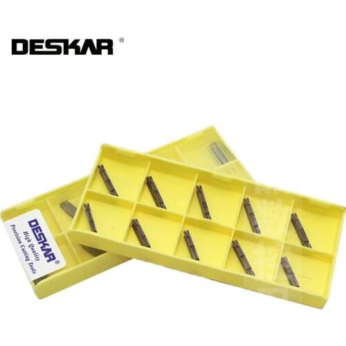 10PCS DESKAR MGMN200 MGMN300 MGMN400 MGMN500 LF6018 CNC lathe Grooving Turning Carbide Insert For Stainless steel