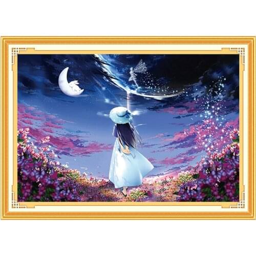 Cross stitch kits DIY New Chinese Style Cross stitch Sets Printed Patterns Home Decor Cartoon Girl Landscape
