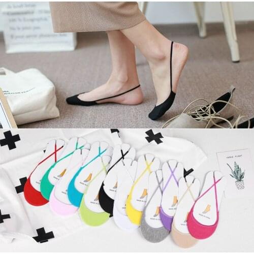New Summer Half Palm Socks Woman Cartoon Candy Color High Heels Sandals Boat Socks Invisible Breathable Cotton Socks Popsocket