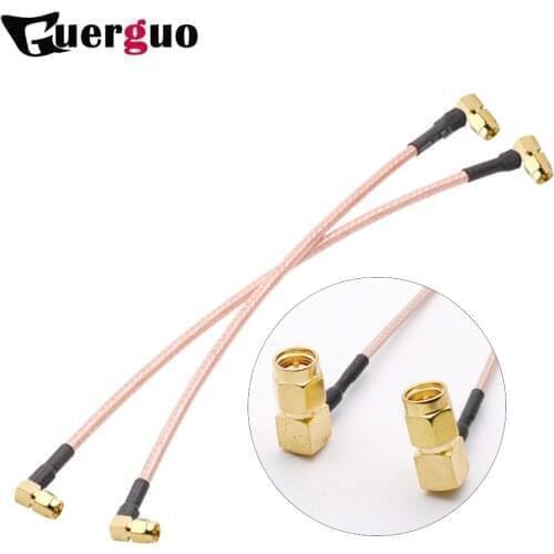 New SMA Male 90-degree Jumper Cable SMA Male Right Angle Switch RG316 Wholesale Fast Ship 15CM/40CM/100CM Adapter 10PCS