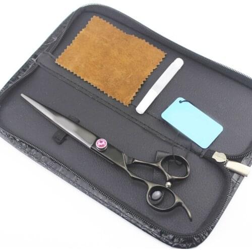 7.5" Japan 440C left-hand Scissors Professional Dogs Cats Pets Hair Shears Hairdressing Scissors Cutting Shears Hair Salon tools