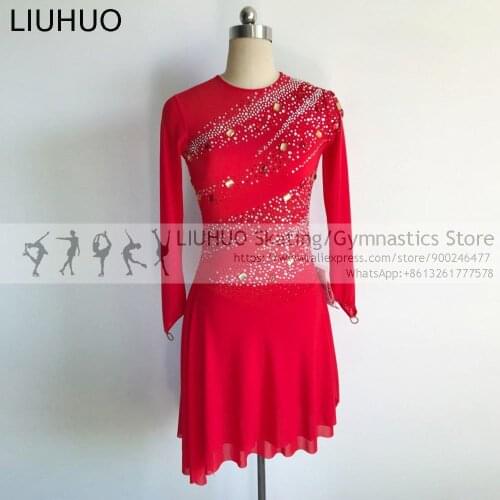 Figure Skating Dress Girls Ice Skating Competition Elegant Performance Rhythmic Ballroom Dance Leotard Artistic Costumes Women