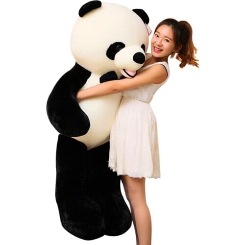 Dorimytrader Jumbo 140cm Plush Emulational Animal Panda Toy Stuffed Soft 55'' Cartoon Doll Great Present Free Shipping DY61195