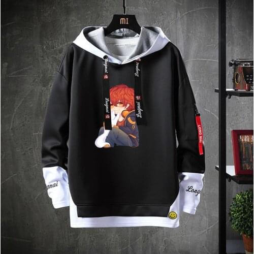 Anime Mystic Messenger Hooded Teenagers cosplay cartoon Costume coat Unisex Casual Fake Two-Piece Hoodies Sweatshirt jacket