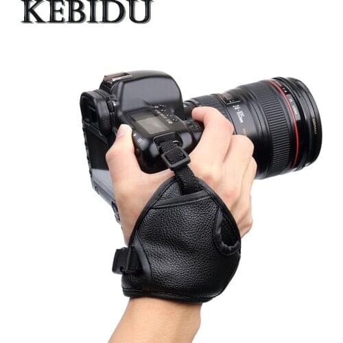 Kebidu Camera Hand PU Leather Wrist Strap Grip Soft Hand for Canon Sony SLR/DSLR Camera for Nikon D7100 D5500 D5300 D3300 D610