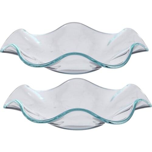 2pcs Glass Oil Burner Wax Melt Dish Bowl For Home Fragrance 120mm Replacement Wax Melting Heating Bowl Candle Kits