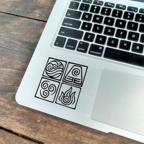 Elements Avatar The Last Airbender Laptop Sticker for Macbook Air Pro Retina 11 12 13 15 inch Mac Book Notebook Trackpad Decal