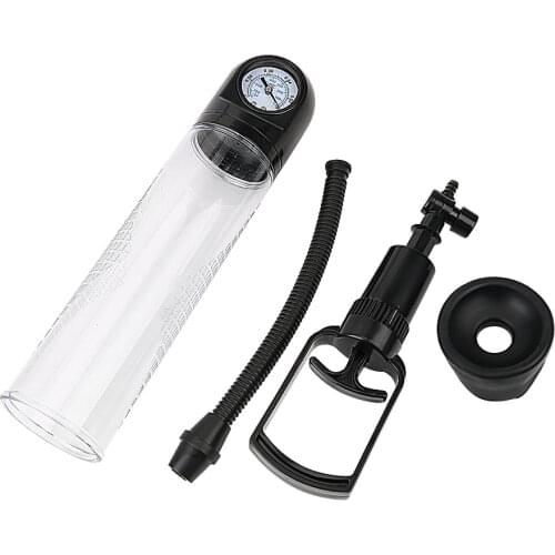 Penis Enlargement Sex Toys For Men Male Masturbation Erotic Erection With Pressure gauge Extender Penis Pump Vacuum Pump