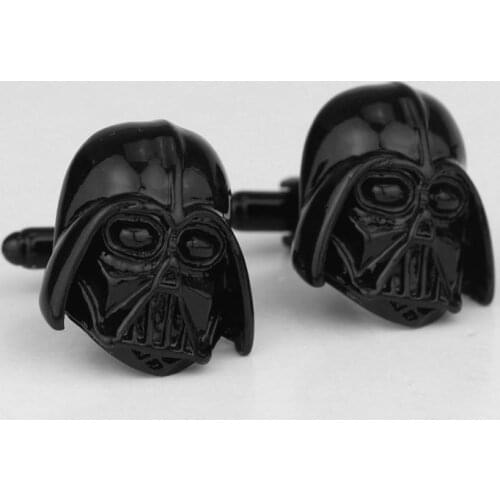 Star Wars Cuff Links Black Plated Engravable Darth Vader Star Wars Cufflinks Clasp For Men Shirt Cuff Buttons