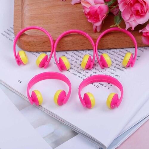 1 Set Kids Girls Toy Roller Play Accessories Roller Skate Fancy Doll headset for Mini dolls Decorative Toy