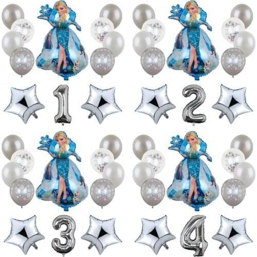 1set Disney Frozen Balloons Set Princess Elsa Birthday Party 32inch Number Foil Baloon Baby Shower Decoration Globos Kids Gifts