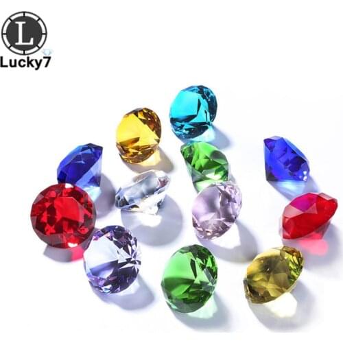 1 PC 60mm Acrylic Rhinestones Jewelry Artificial Diamonds Naked Diamonds Precious Stones Transparent Glass K9 Crystal Gemstones